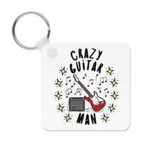 Crazy Gitarre Mann Stars SchlüSselanhäNger Vatertag Boyfriend Lustig