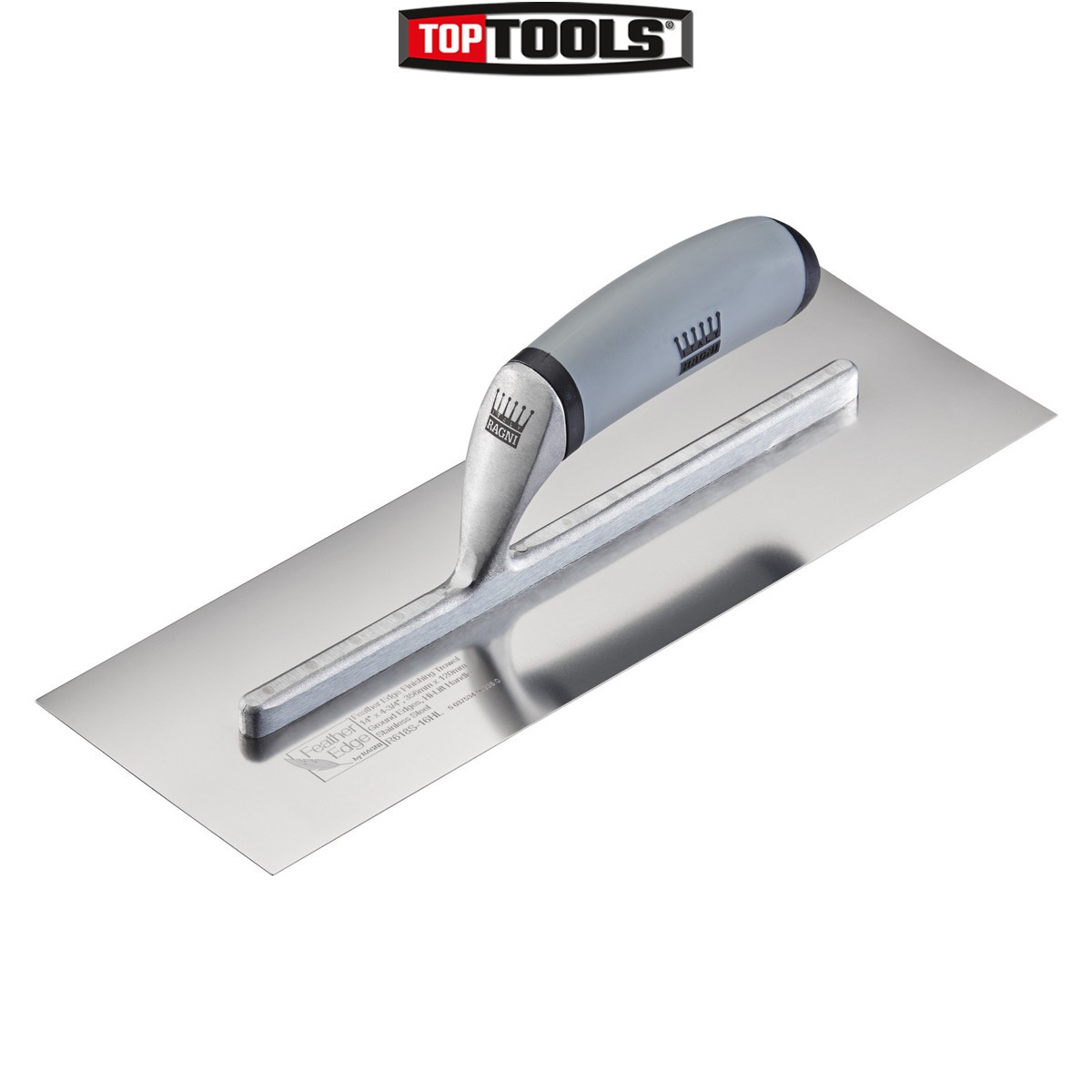 Ragni R618S-16HL Feather Edge Stainless Steel Finishing Trowel 16""