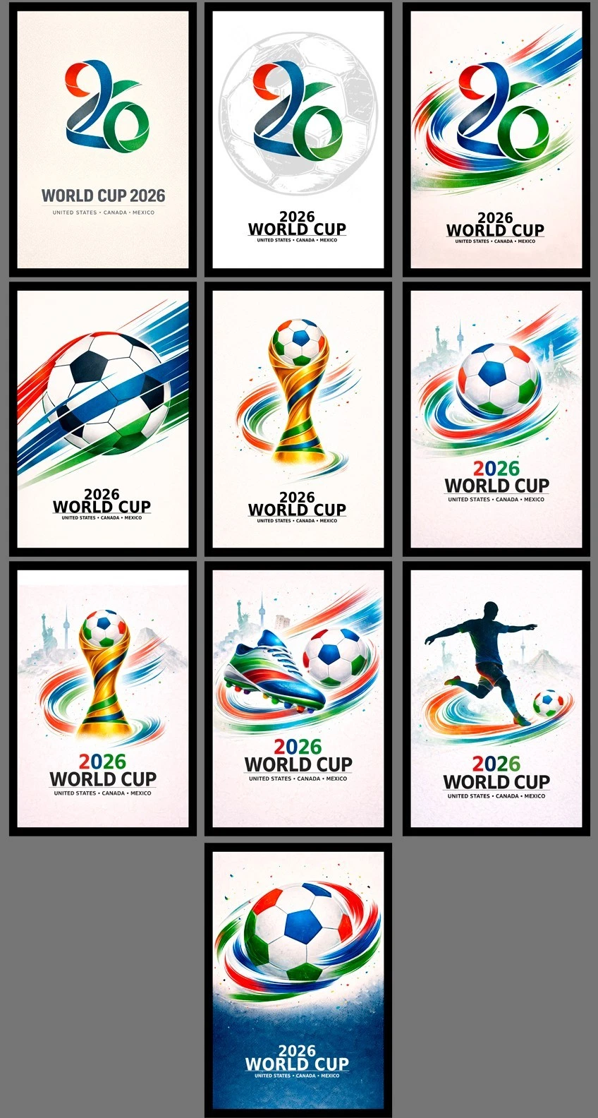 World Cup 2026 Soccer Art Poster