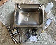 Sissons Hand Wash Basin, Knee Operated, inc Soap Dispenser, Tap, Waste and Hoses