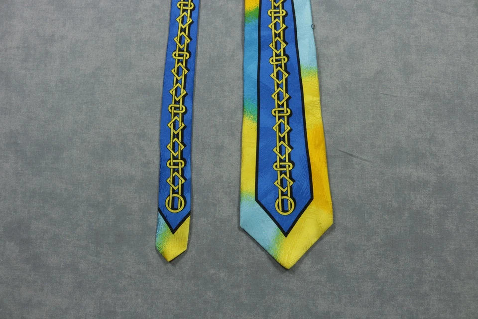 Rush Limbaugh No Boundaries Hombres Corbata de Seda Padre Hijo Conjunto Cadena Azul Amarilla Foto 2 de 4