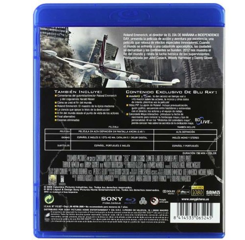 2012 Blu-ray REGION LIBRE.A-B-C (16 Marzo 2010 descatalogado) John Cusack, Aman - Imagen 2 de 2