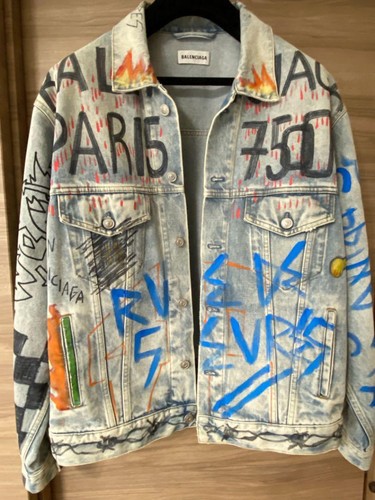 Balenciaga Graffiti Denim Jacket 2019 