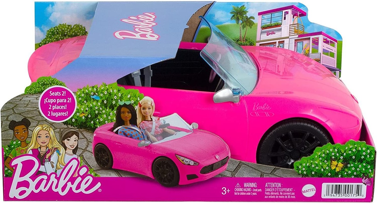 Barbie車ピンク New Barbie Convertible 2 Seat Pink Sparkle Car Barbies Dolls