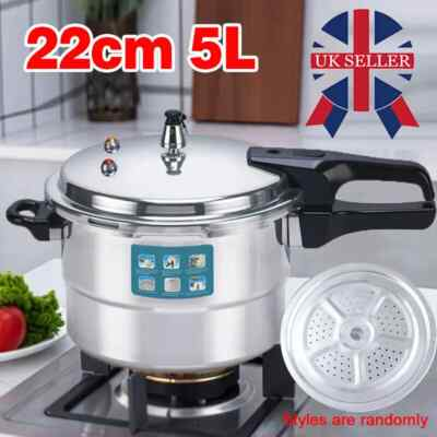 #ad 5 Litre Home Dual Handle Aluminum Pressure Cooker Kitchen Catering Cookware New $84.65