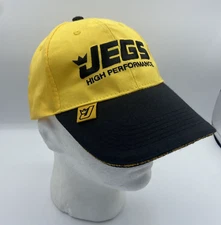 Jeg’s High Performance Racing Hat Yellow Black Rope Trucker Snapback Cap EUC