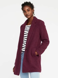 boucle coat old navy