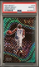 Jerami Grant 2021 Panini Select Green Prizm #/5 216 PSA 10 (Gem Mint) Low Pop 1