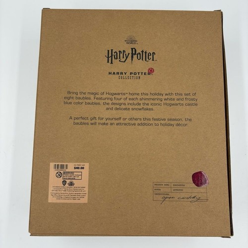Set palline decorazioni natalizie Harry Potter New York Store Yule nuove con etichette - Foto 2 di 5