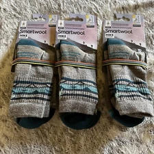 Smartwool Merino Wool Hike Socks Women’s Fit Size Large Natural/ Taupe Marl