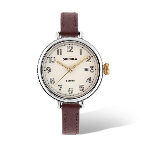 Shinola Detroit Women's The Birdy Leather Strap Watch - S0120250591 ($450 MSRP)