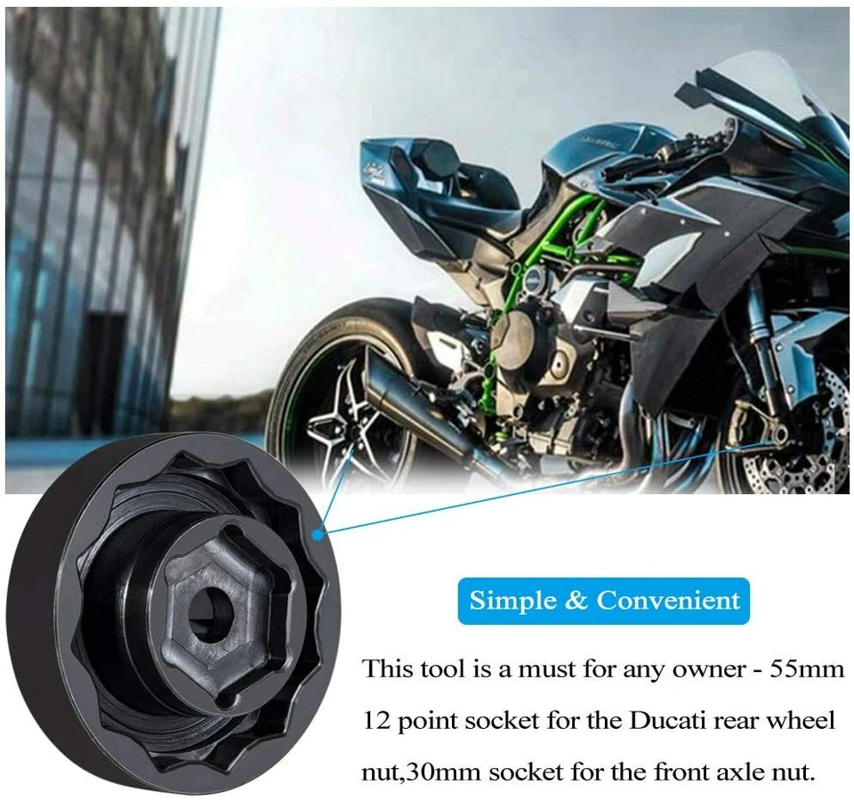 Front Rear Wheel Socket Nut Tool For Ducati 1198 1098 1199Panigale Multistrada - Image 4 of 4