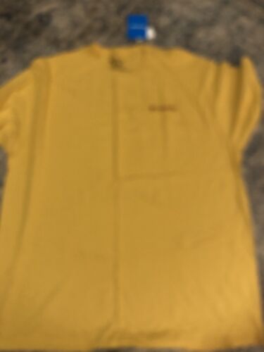 Columbia Men's Omni Shade Lakefront Trail Short Sleeve Shirt Gold Heather - Picture 1 of 5