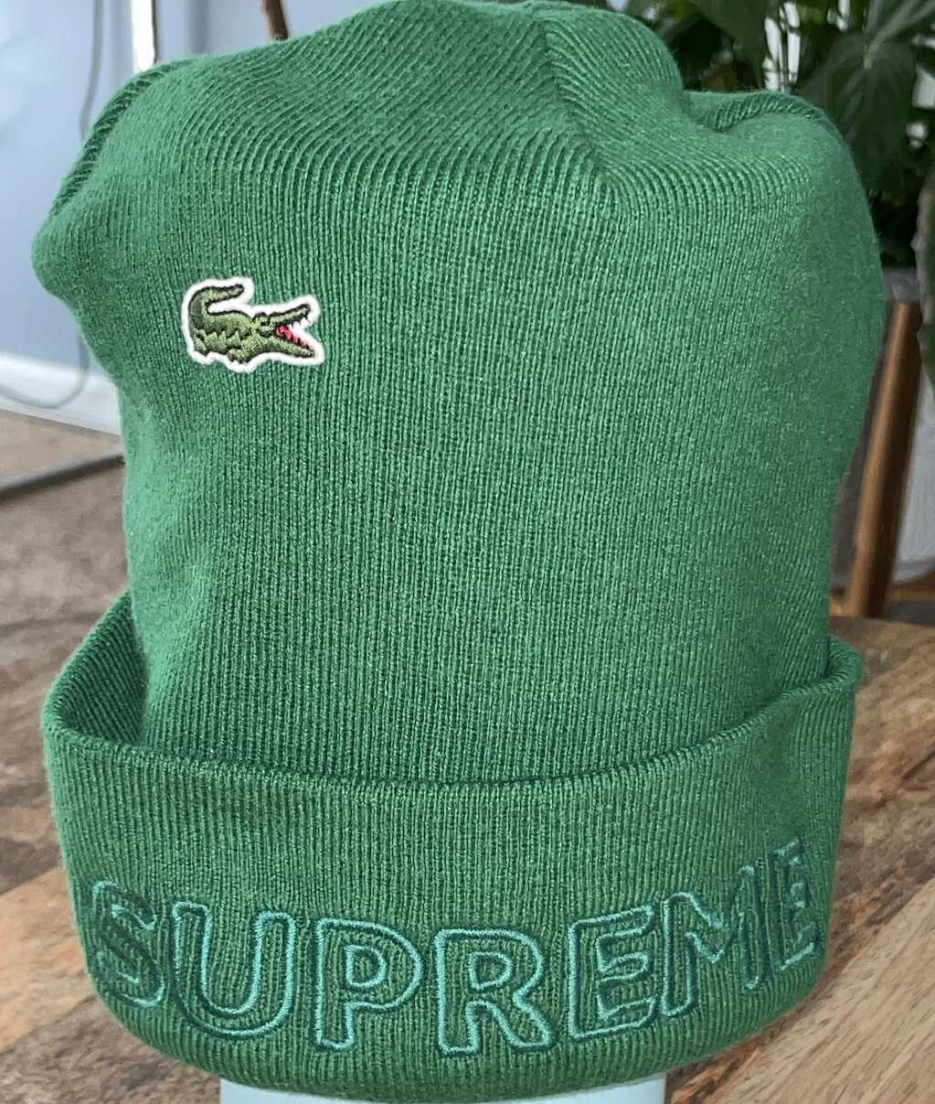 SUPREME FW19 Lacoste Beanie VERT