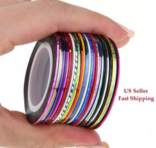 44 Options Color Roll Striping Tape Line Sticker Tips DIY Nail Art Decoration
