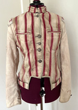 Marithe Francois Girbaud Fall 2009 Victorian Military Jacket Xl Stripes Buttons