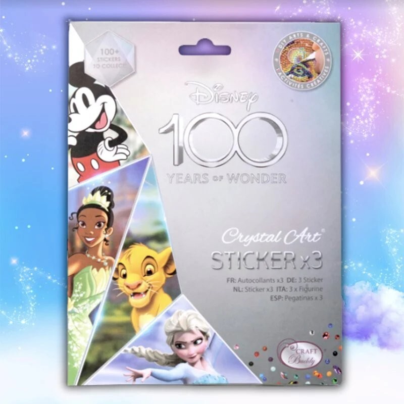 Craft Buddy - DISNEY 100 YEARS CRYSTAL ART STICKER PACK - 3