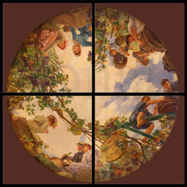Plafond de style d exception par le décor diffusant Vendanges 6763