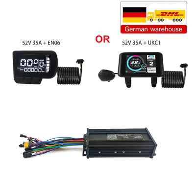 Ebike 36V 48V 52V 35A Sinewave Controller EN06/UKC-1 LCD Display for 1500W Motor