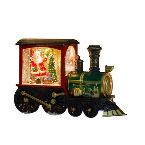 Christmas Train Snow Globe Lighted Glitter Snow Globe Battery Ornaments - Picture 8 of 11