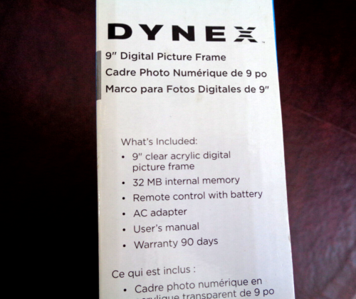 Dynex 9" Digital Picture Frame DX-DPF9 w/Remote Control, User Manual, AC Adapter - Picture 7 of 24