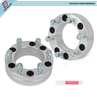 (2) 2'' 5x5.5 to 6x5.5 Wheel Adapter 1/2''-20 For Ford F-150 Bronco Dodge Ram 1500