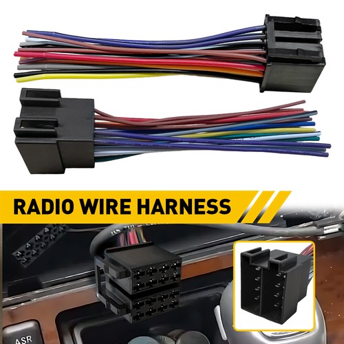 16Pin ISO Radio Wire Harness Adapter Male & Female For Peterbilt Freightliner T