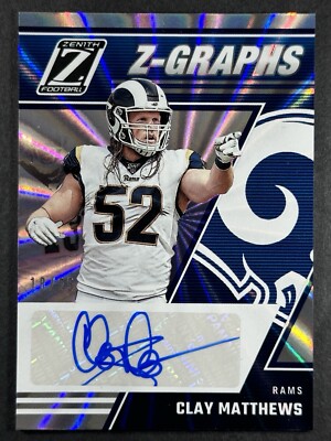 2023 Panini Zenith Clay Matthews Z-Graphs Auto Spokes /25