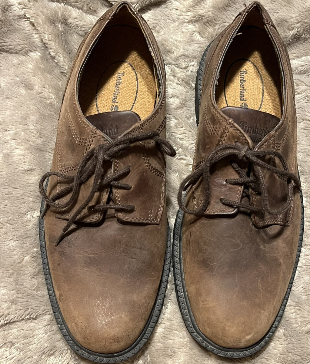 Timberland Oxford Brown Leather Waterproof Work Hike Shoe  display picture 2