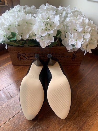 WITTNER, BLACK HIGH HEELED, ALL LEATHER ,PEEP TOE ,SEXY SHOES RRP$139.95 size 8 - Picture 9 of 13