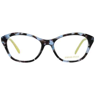 Emilio Pucci EP5100 055 Blue Havana Plastic Cat Eye Eyeglasses Frame 54-17-140