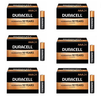 Duracell Coppertop AAA Alkaline Batteries MN2400BKD (Pack of 144)
