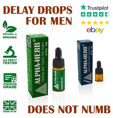 Alpha-Herb  Non-Numbing Delayer Spray Drops - USA -