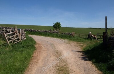Photo 6x4 Bend on Middle Down Drove Bradley Cross The West Mendip Way, ar c2010