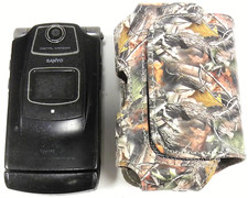 Sanyo Katana SCP-6600 - Black  Sprint  Very Rare Cellular Flip Phone - Bundled