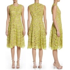 LELA ROSE**Guipure Lace Lime Dress**US 2 $1989