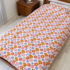 Cute Blanket - Ditsy Floral Pattern with Meadow Flowers - Plush Throw