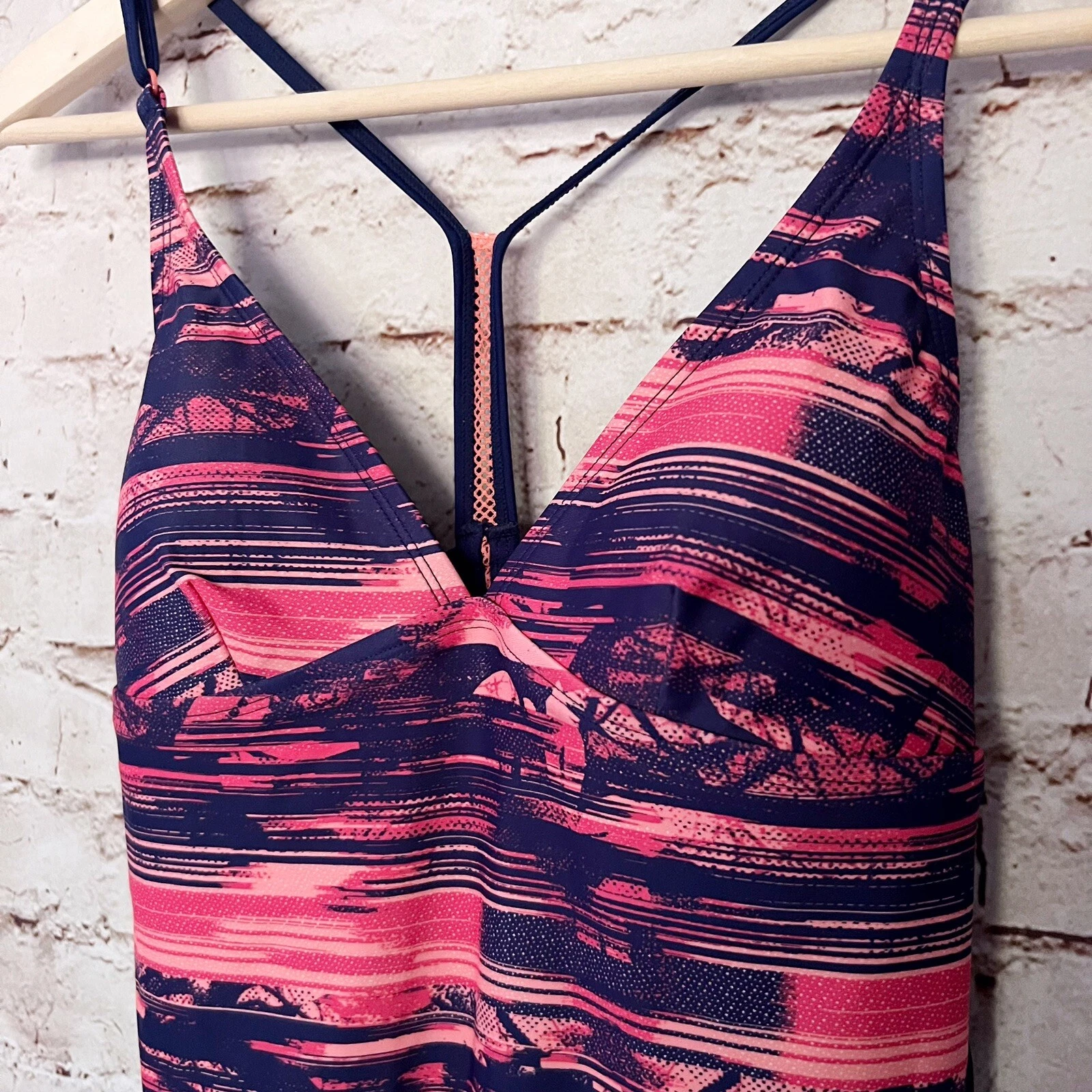 lole one piece navy orange 
