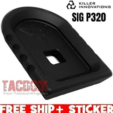  Killer Innovations Velocity BLACK SIG P320 Magazine Base Pad floor mag plate 