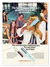 Lady Schick Speed Styler San Fernando Valley Vintage 1972 Full-Page Magazine Ad