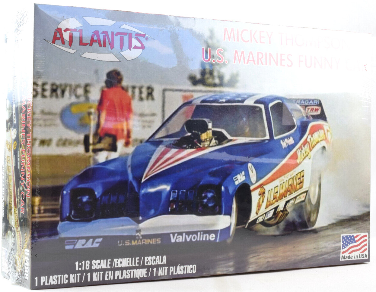 Atlantis Mickey Thompson Забавный автомобиль морской пехоты США Dragster 116 Модельный автомобильный комплект H1499 12990₽