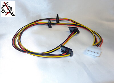 Strom Kabel Adapter IDE Molex 4Pin auf 4x SATA für PC Laufwerk Festplatte 50cm