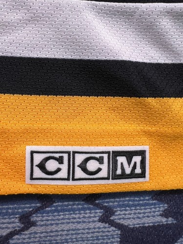 Vtg 90s CCM Mario Lemieux #66 Pittsburgh Penguins NHL Hockey Jersey MiCanada L - Picture 12 of 13