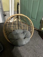 Rattan Wicker Swinging Pet Bed Chair for Small Cat or Dog Hanging Hammock