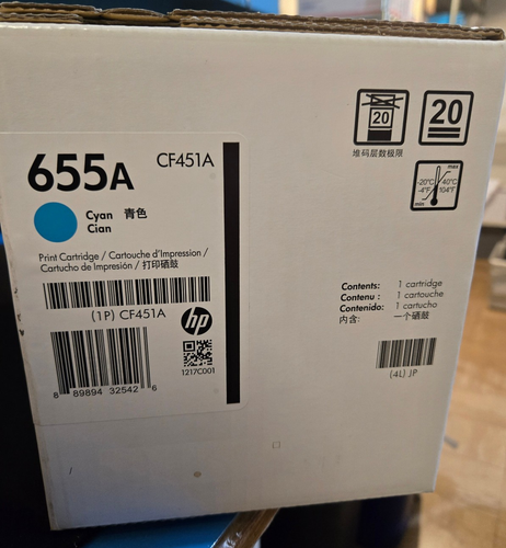 HP 655A (CF451A) Cyan LaserJet Toner Cartridge - Photo 7/8