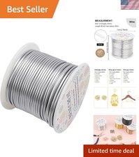 100FT 12 Gauge Silver Aluminum Wire - Perfect for Jewelry Making  Floral Design