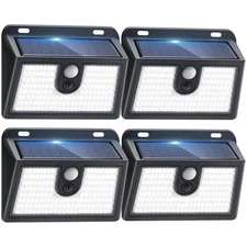 1-4Pc Waterproof 149 LED Solar Power Lights PIR Motion Sensor Outdoor Wall Lamp