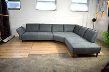 W. Schillig Ledersofa Bonnie Eukalyptus Ledercouch Schlafsofa Ecksofa L Form