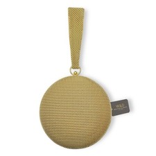 Whiting Davis Gold Metal Round Circle Clutch Evening Bag Chain Wrist Strap