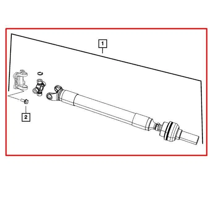 2014-2019 Ram 1500 Laramie 4WD Front Axle Drive Propeller Shaft 52123839AA OEM - Image 2 of 4
